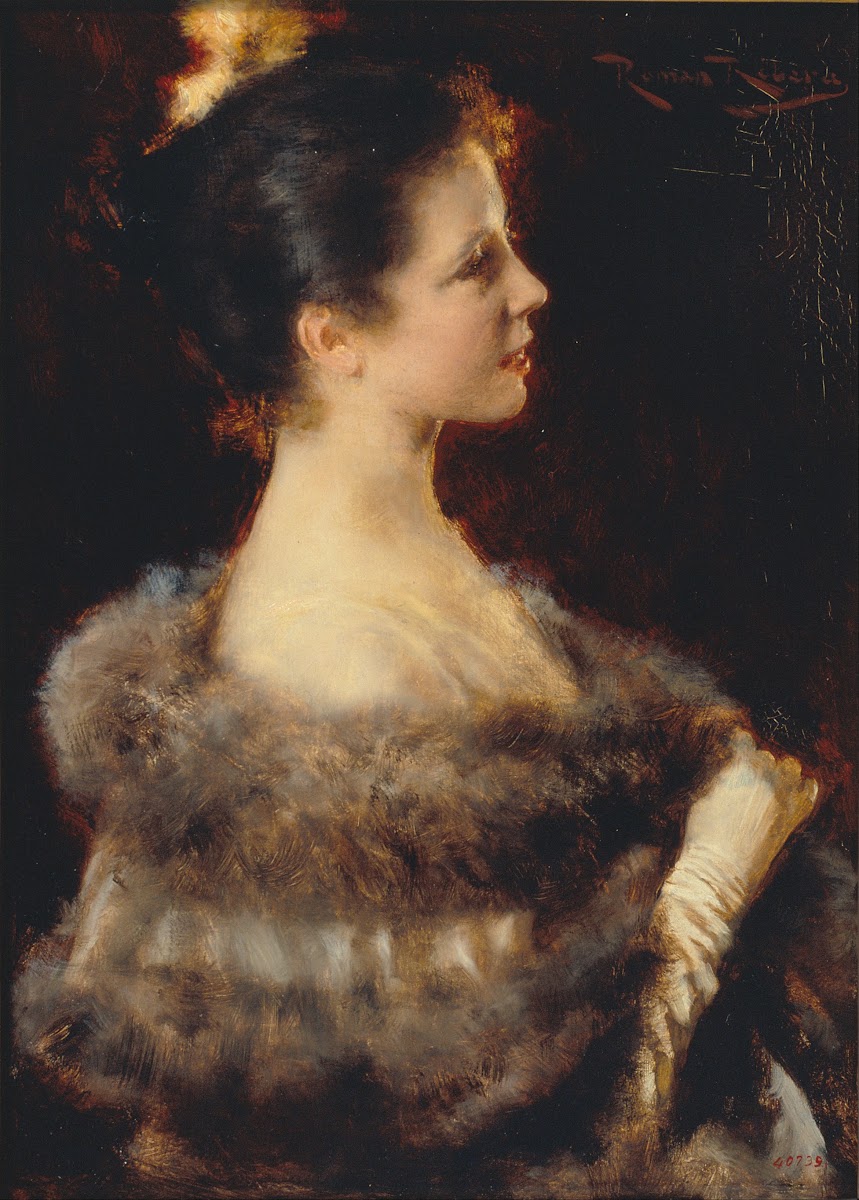 Woman in Evening Gown 1893