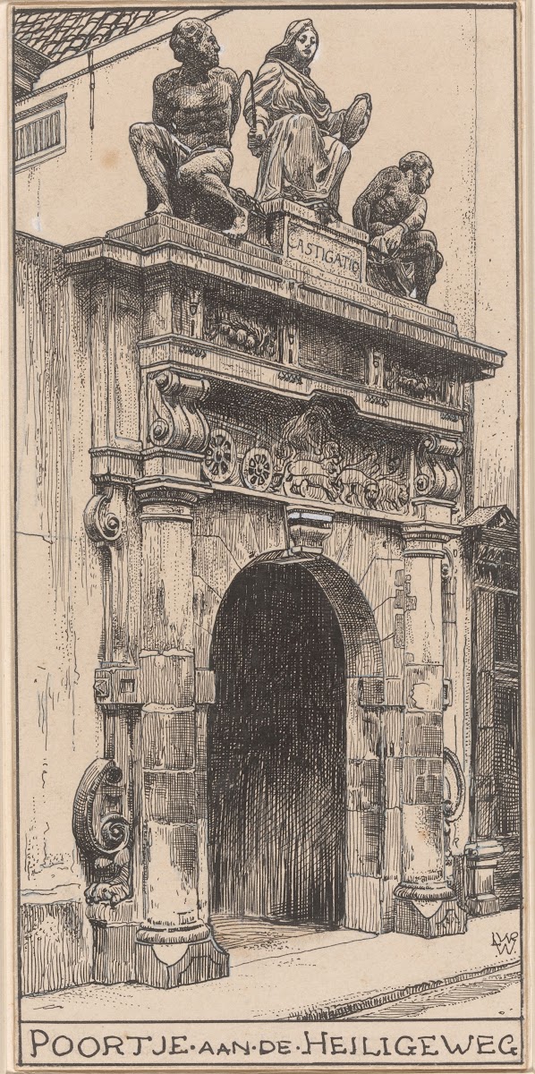 Poortje van het voormalige Mannentuchthuis aan de Heiligeweg te Amsterdam 20th c