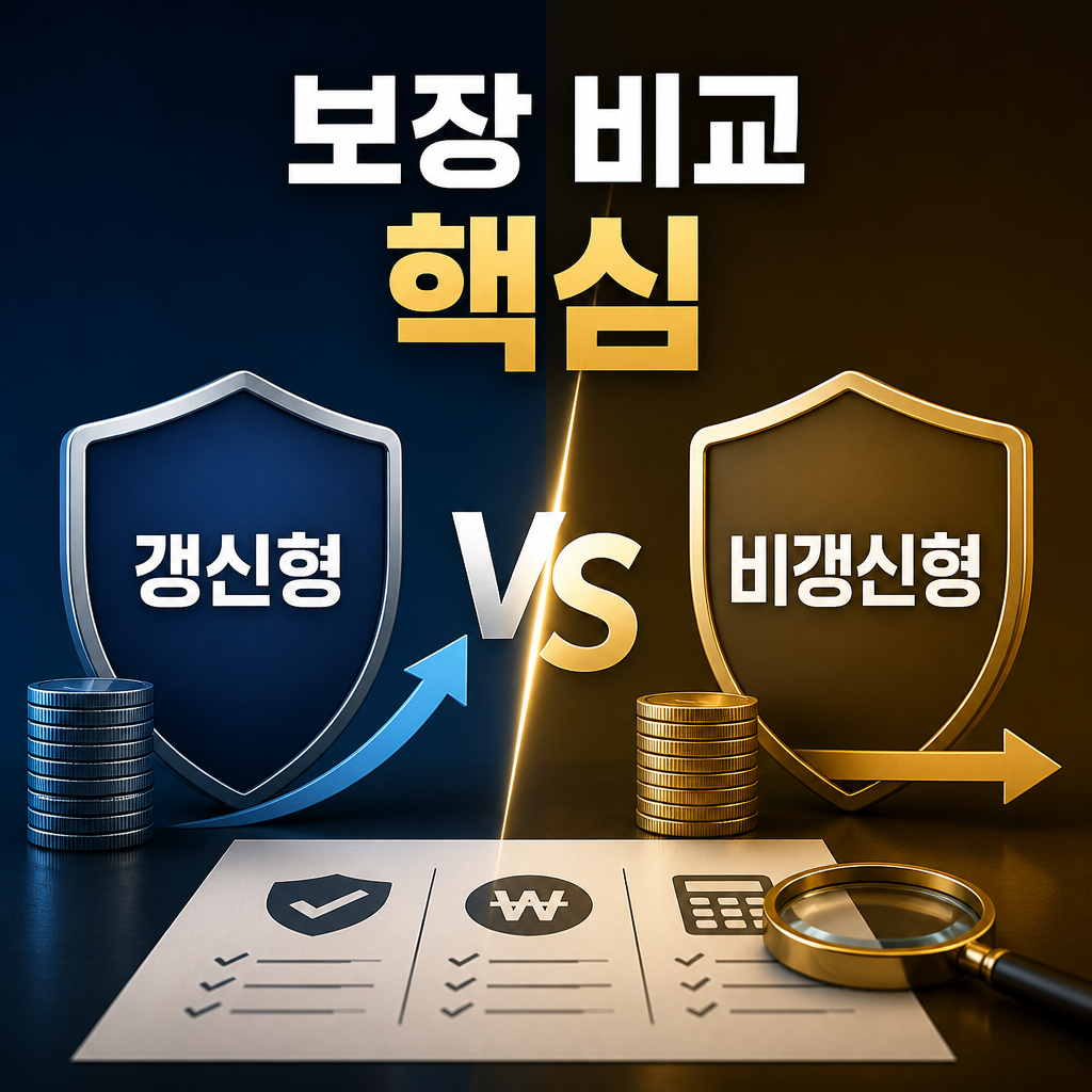 갱신형 비갱신형 차이 기준을 볼 때 꼭 확인해야 할 핵심 포인트