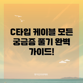 c타입케이블디지지, c타입 케이블, USB C 케이블, c타입 케이블 사용법, c타입 케이블 종류
