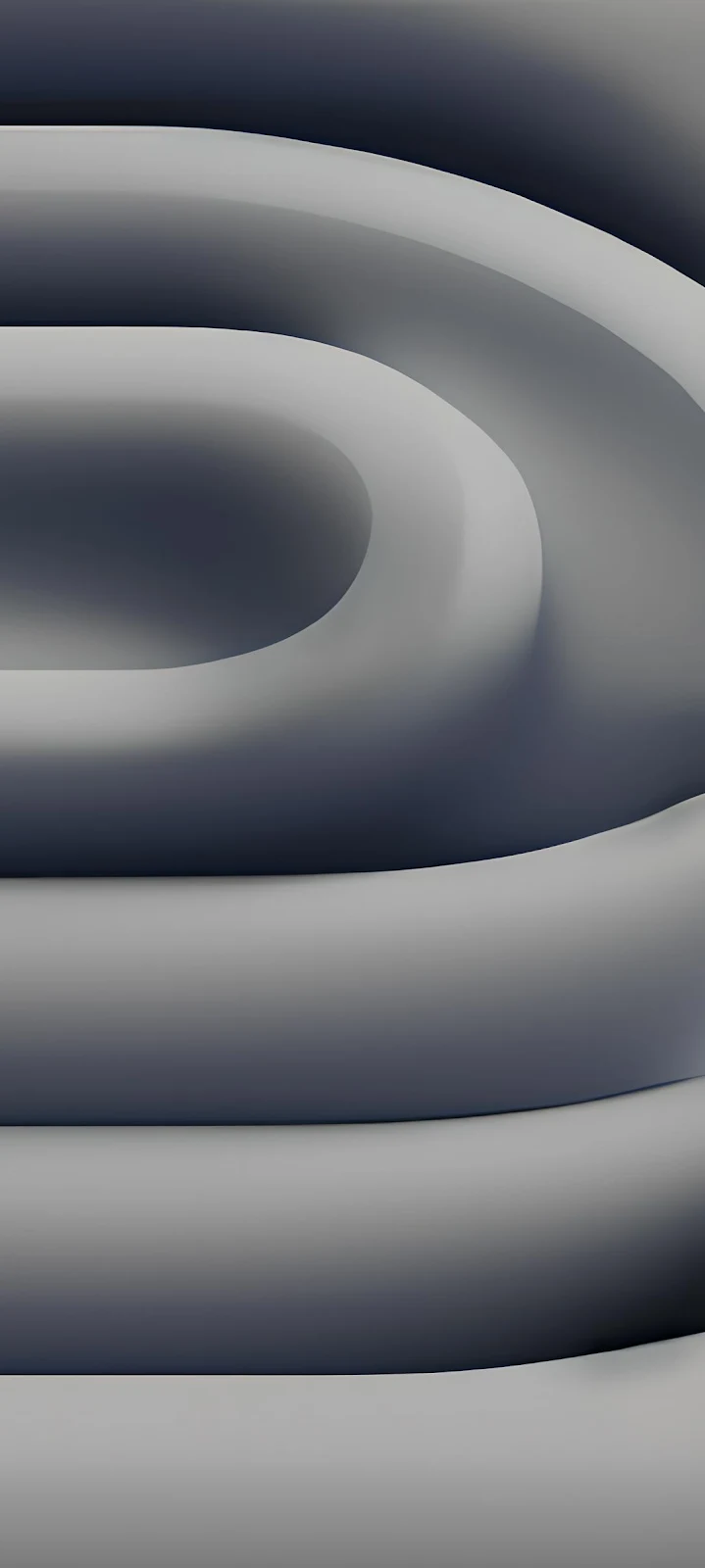 Abstract Gray Curved Layers - 3D Digital Art Full HD iPhone Wallpaper (1084x2412)