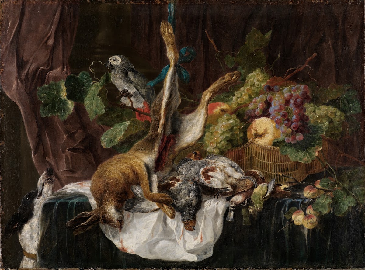 Jagdstillleben mit Papagei ca 1650 1655