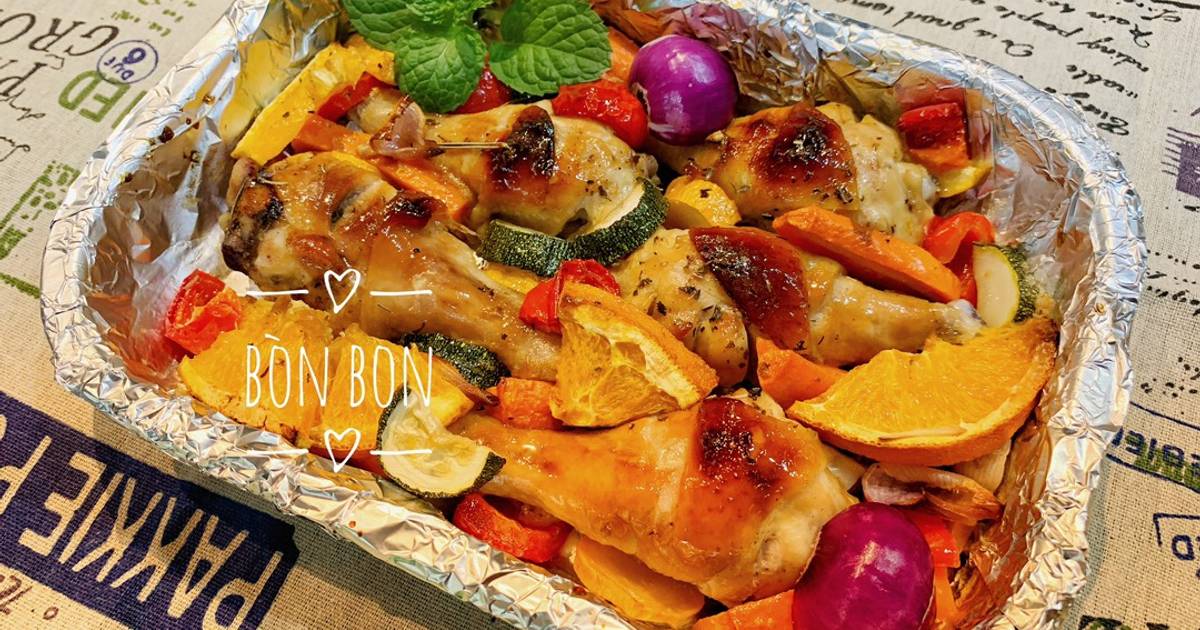 Gà Nướng Rau Củ
