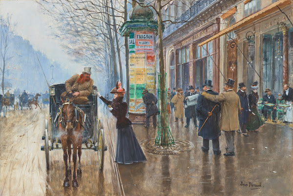 Scène de rue Parisienne 1897 1898