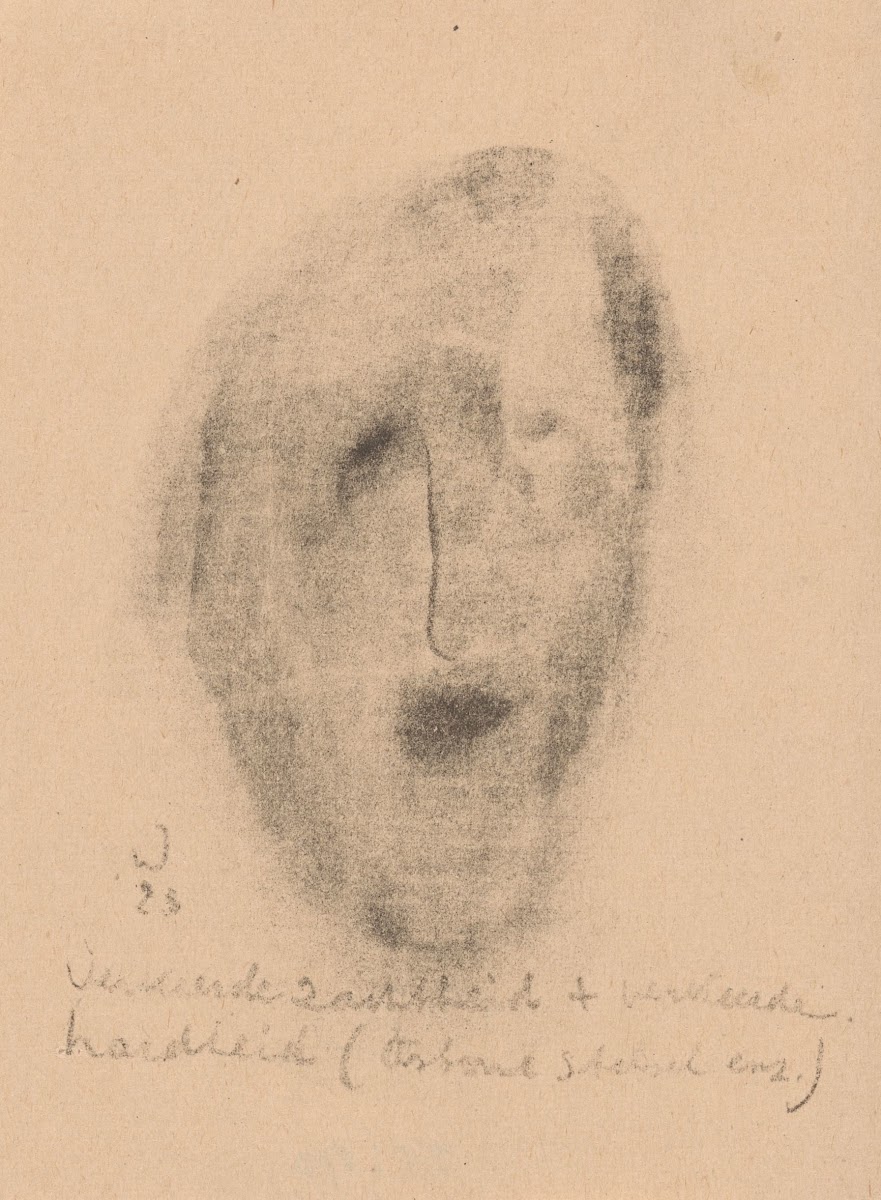 Geabstraheerd gezicht met open mond 1923