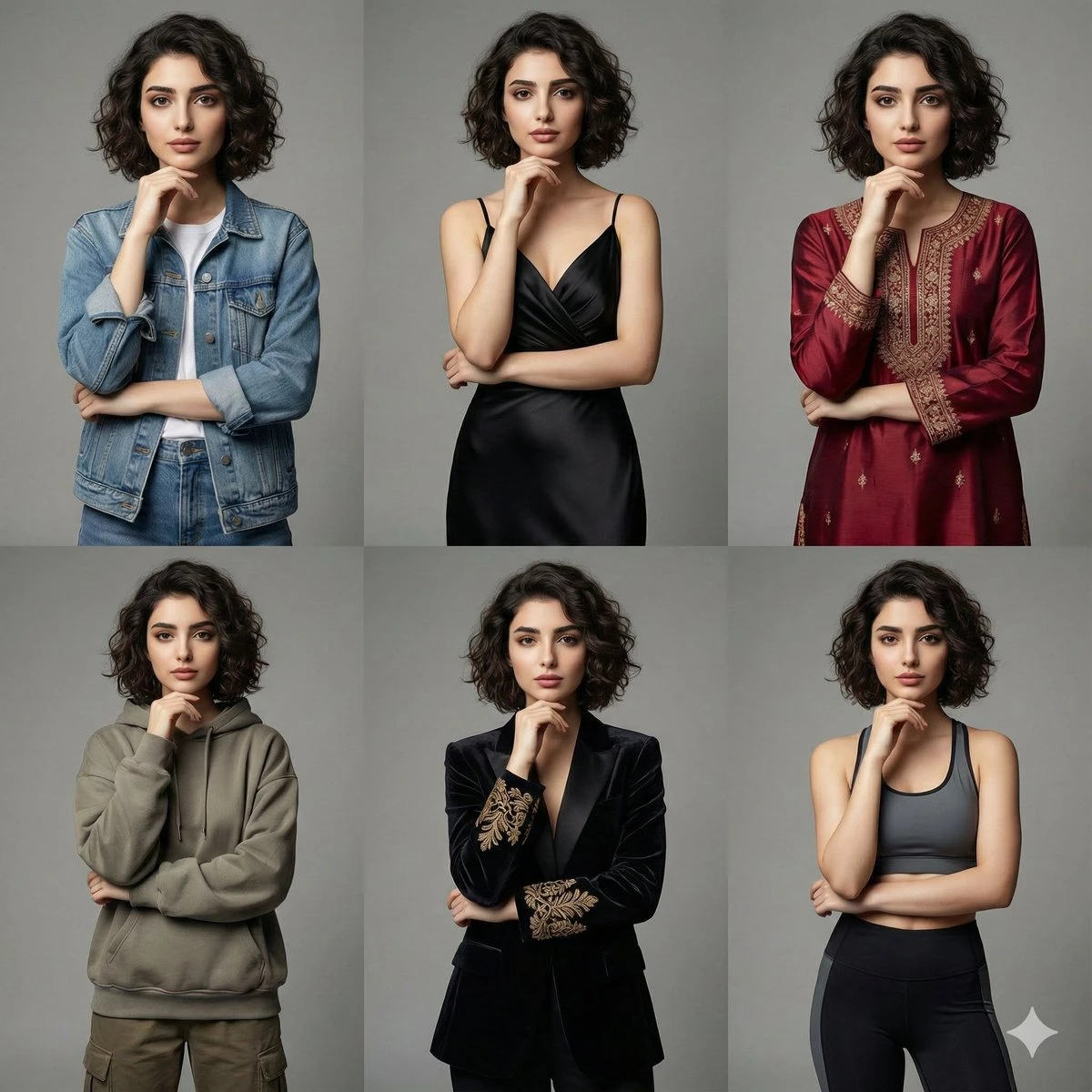 Rejilla de moda cinematográfica: varios estilos