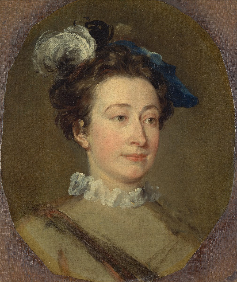 Girl in a Plumed Hat ca 1740