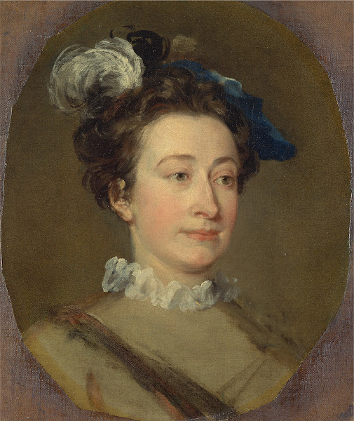 Girl in a Plumed Hat ca 1740