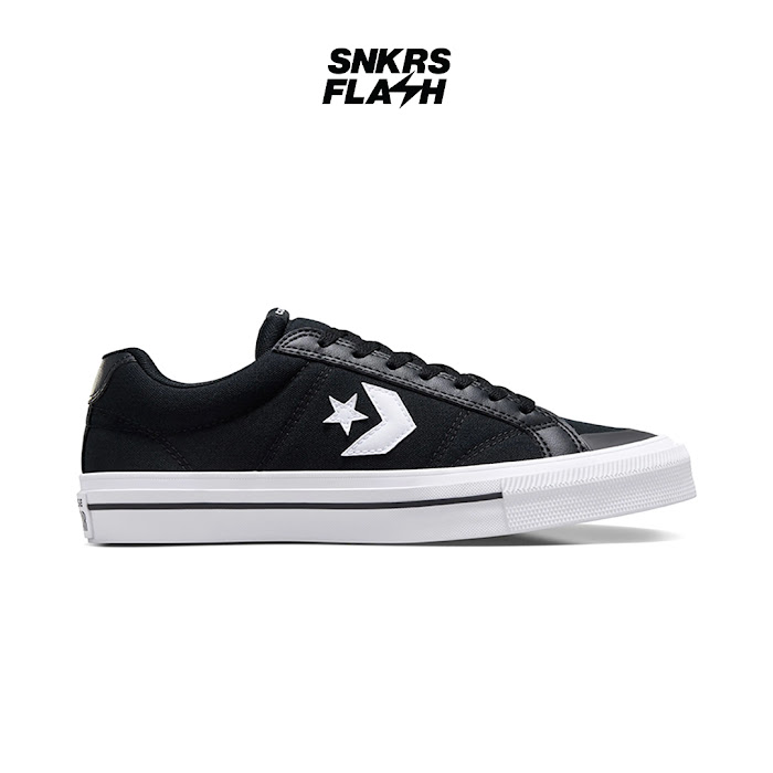 CONVERSE SPORT CASUAL BLACK WHITE - Size 40
