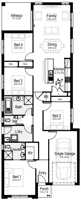 House and Land Investment Property in Austral, NSW (3.7% Yield) | Aus Investment Properties - Floor Plan 1