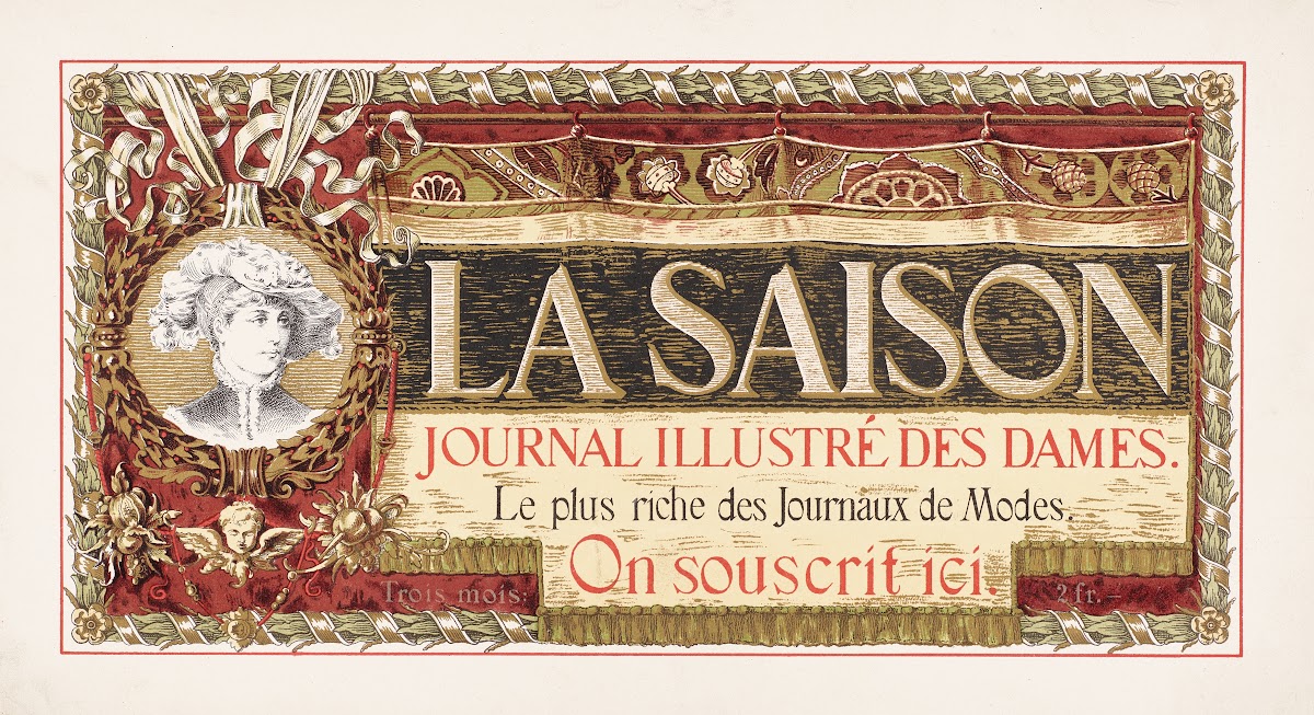 Publicity for the French magazine La Saison 1867