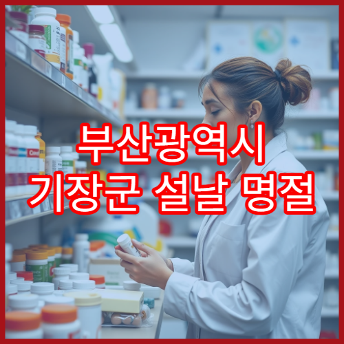 부산광역시 기장군 설날 명절 연휴 당번약국 응급의약품 취급 약국 찾기