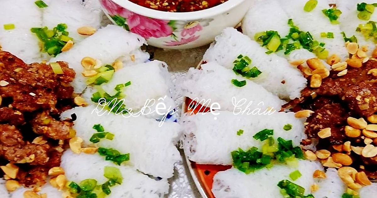 Bánh hỏi - bò nướng