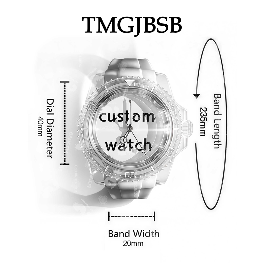 Transparent Silicone White Watch