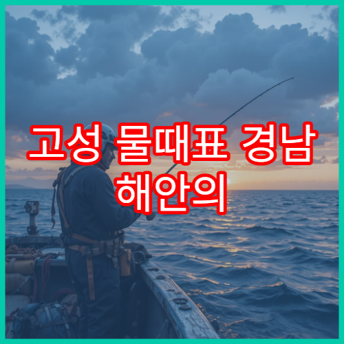 고성 물때표 경남 해안의 오늘 낚시 가능시간과 조석표