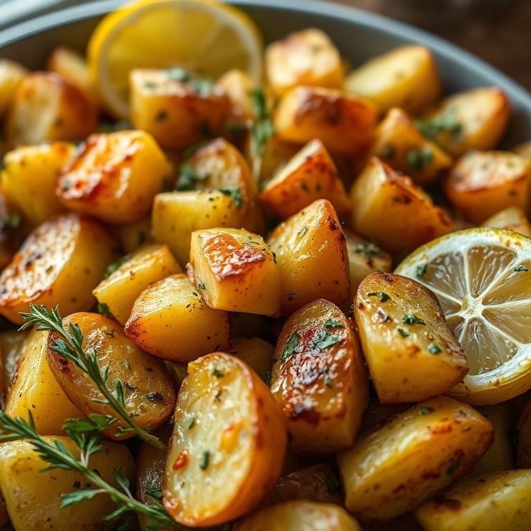 Greek Roasted Potatoes with Lemon and Oregano Recipe – Quick & Crispy Side Dish finished
