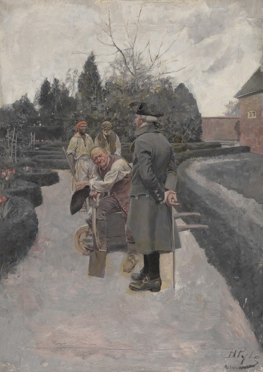Washington In The Garden At Mount Vernon 1896