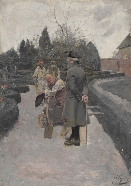 Washington In The Garden At Mount Vernon 1896