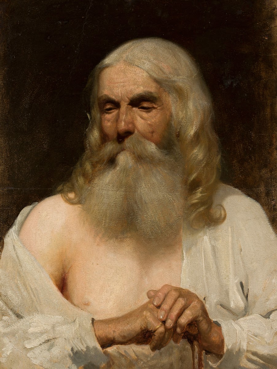 Bust of an old man from 1850 until 1875