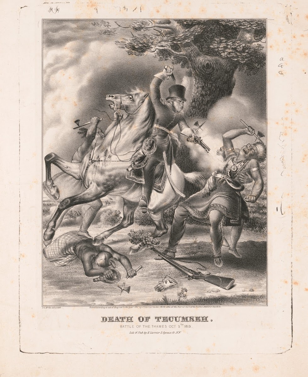 Death of Tecumseh Battle of the Thames Oct 5th 1813 1841