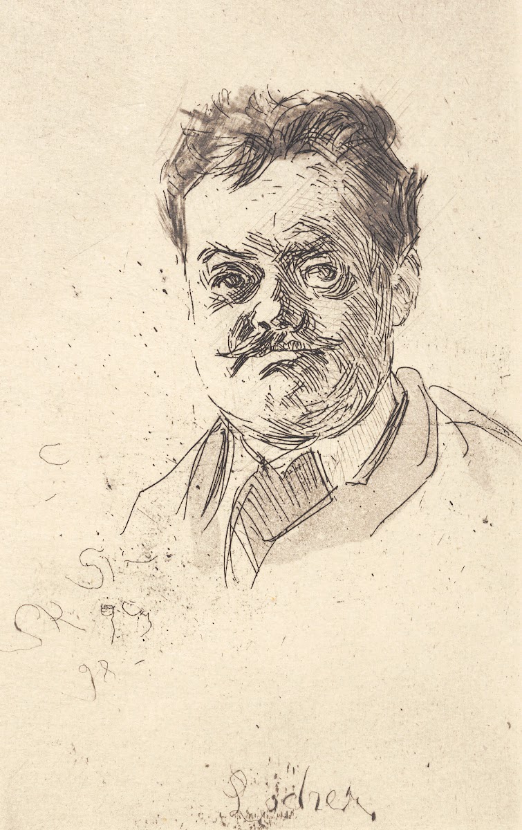 Portræt af Carl Locher en face 1898