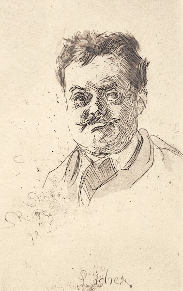 Portræt af Carl Locher en face 1898