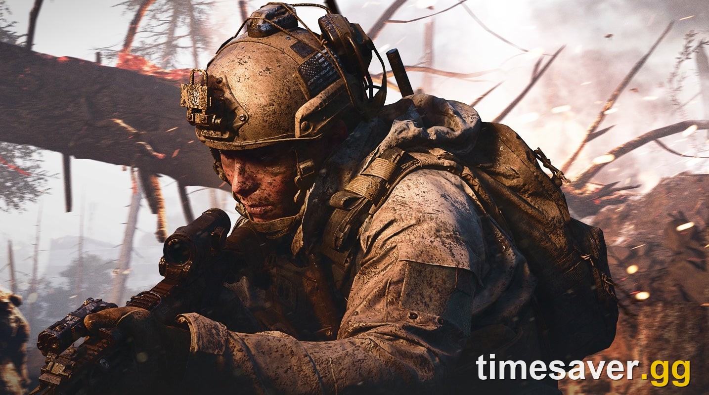 Modern Warfare 4 operator in close-up during an intense multiplayer battle