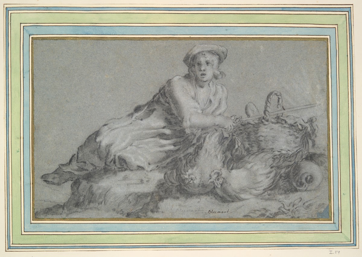 Boy with Two Hens and aBasket 17thcentury