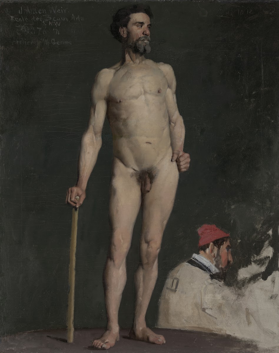 Study of a Male Nude Leaning on aStaff 1876