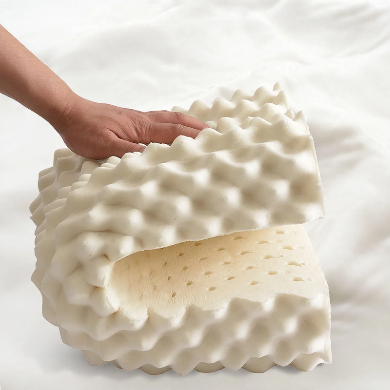 Natur-Latex-Kopfkissen mit Massagefunktion, 40×60 cm