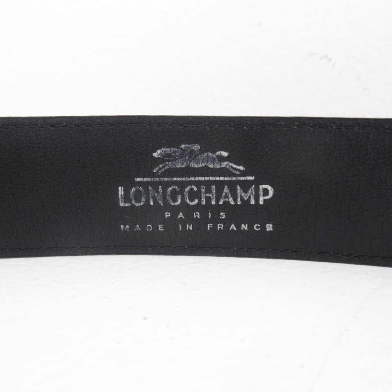 Longchamp Black Leather Belt