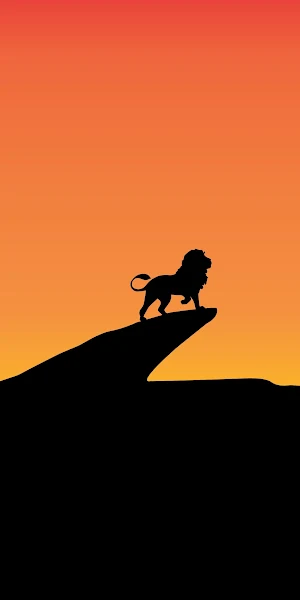 Lion King, Lion, Silhouette, Sunrise 2K iPhone Wallpaper Background