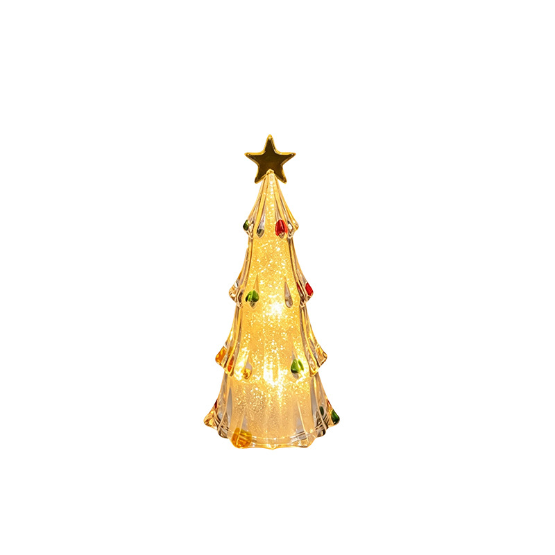 Illuminated Christmas tree decoration with warm light