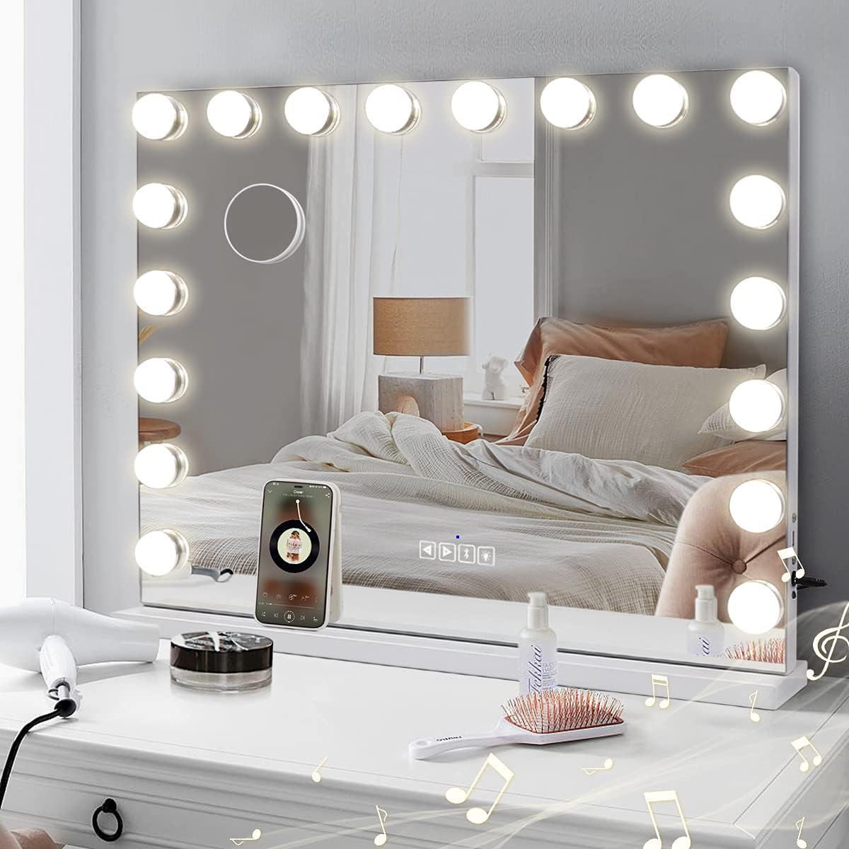Miroir Espejo de Tocador Hollywood con Bombillas Grandes