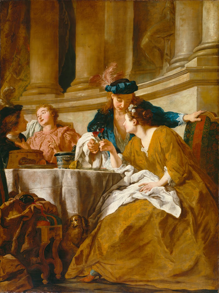 Luncheon with Figures in Masquerade Dress 1725
