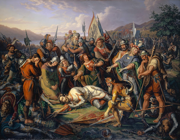 The Swiss With The Dead Body Of Winkelried 1841