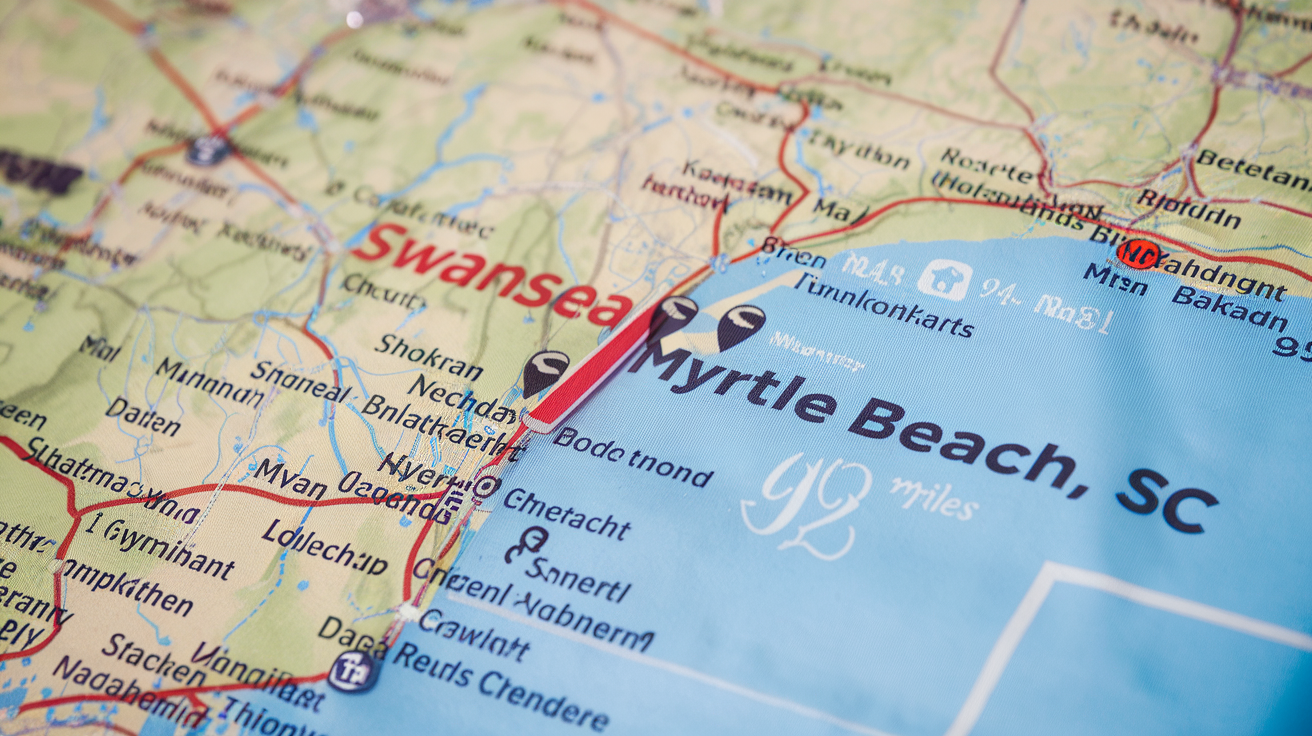 Distance from Swansea SC to Myrtle Beach SC & Travel Tips