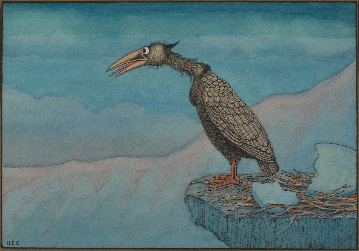 Newly Hatched Bird of Prey circa 1910