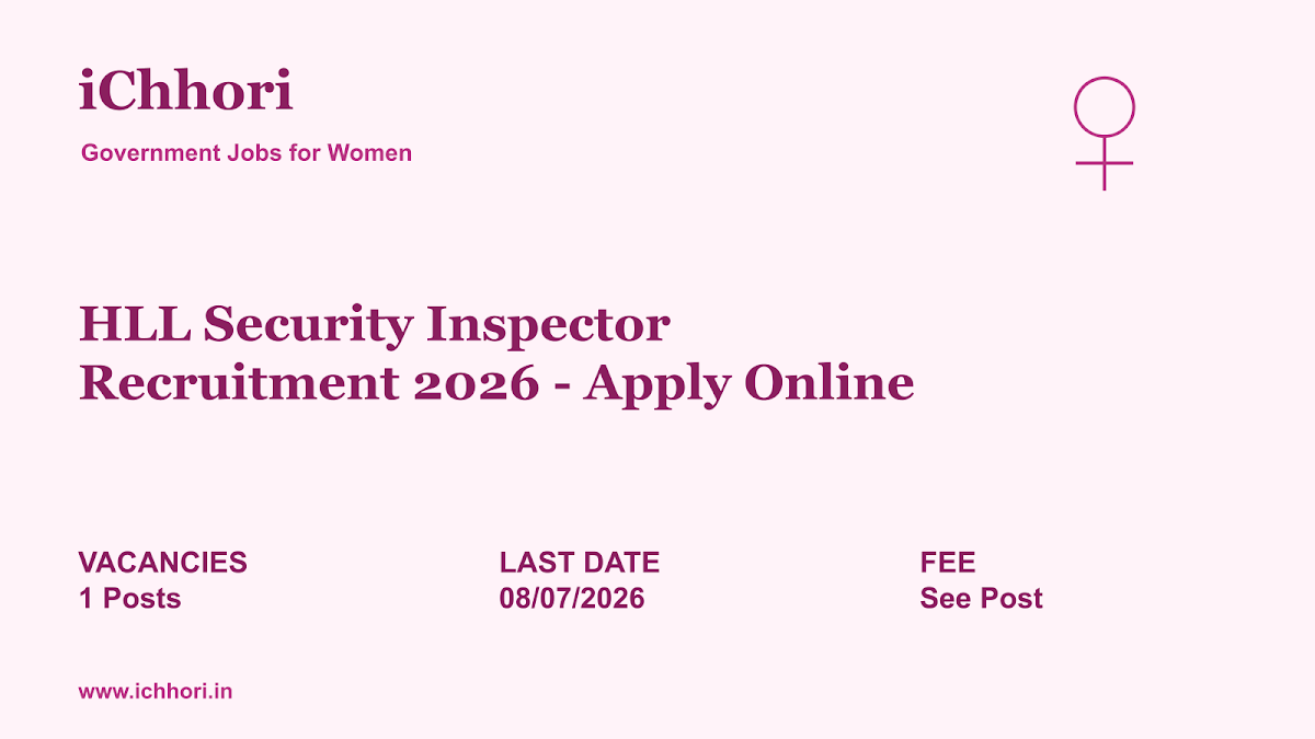 HLL Security Inspector Recruitment 2026 - Apply Online - iChhori