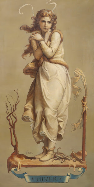 Les Quatres Saisons The Four Seasons  Hiver Winter Circa 1873