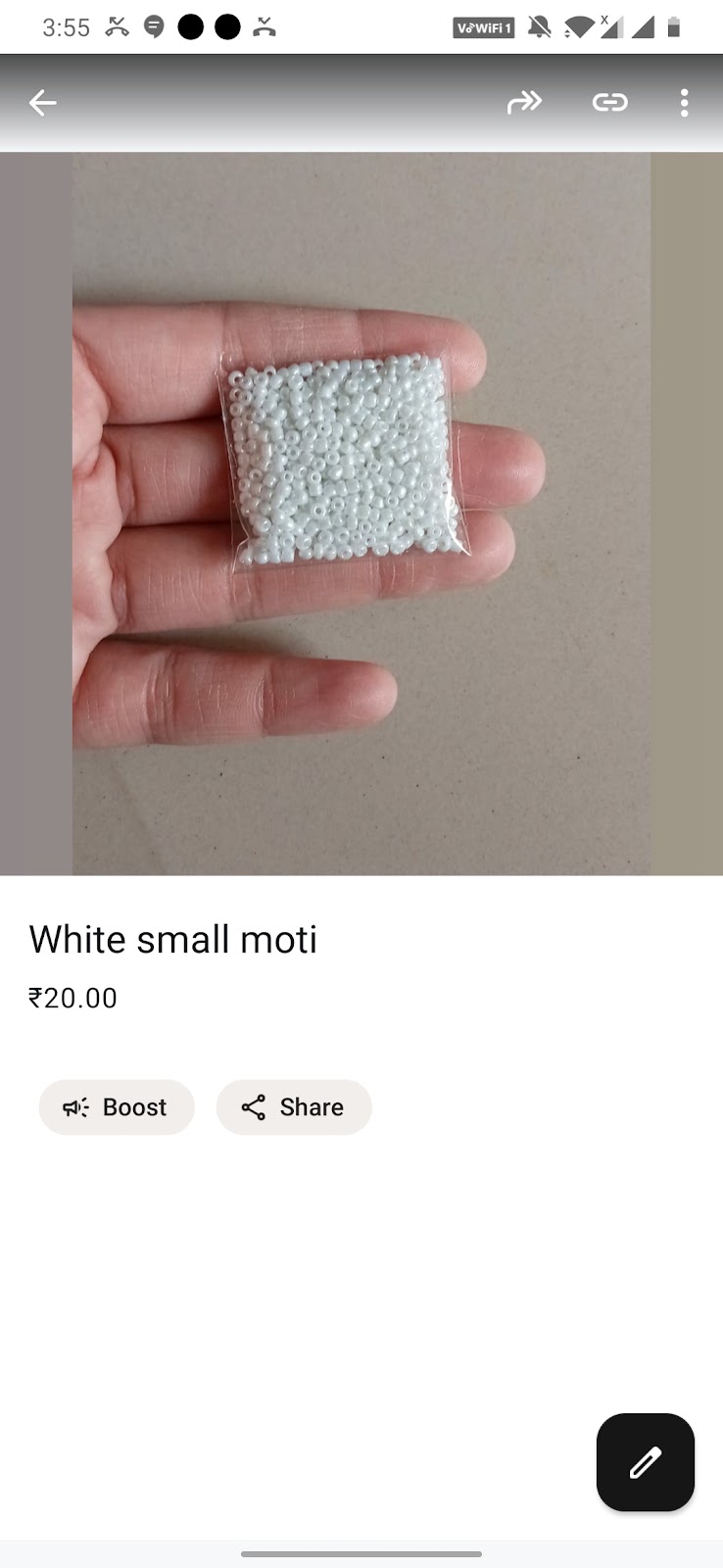 white suger beads