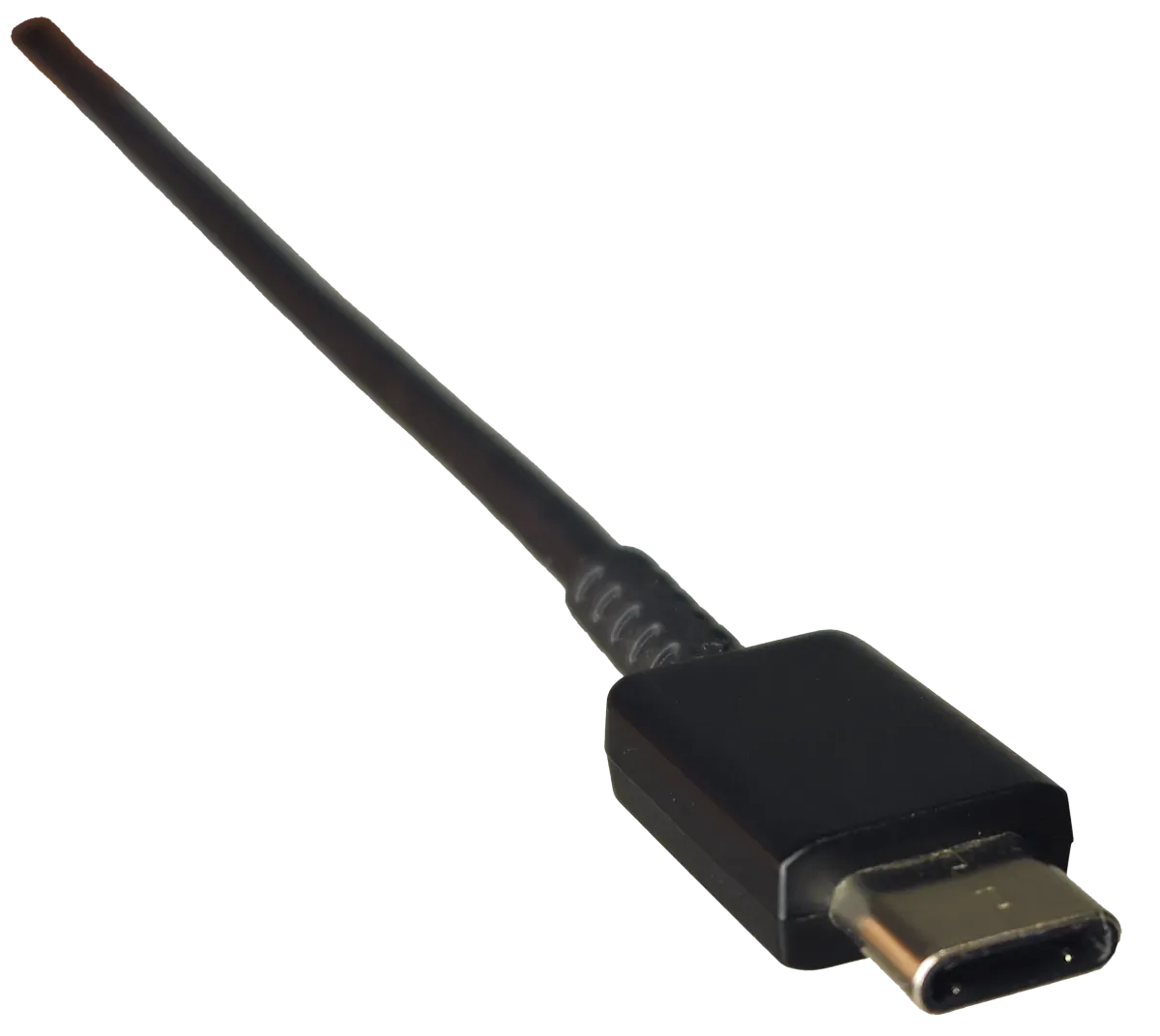 검은색 USB-C 커넥터의 일반 형태 예시