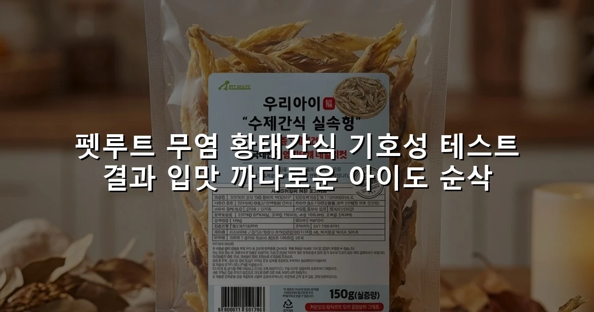 펫루트 무염 황태간식 기호성 테스트 결과 입맛 까다로운 아이도 순삭