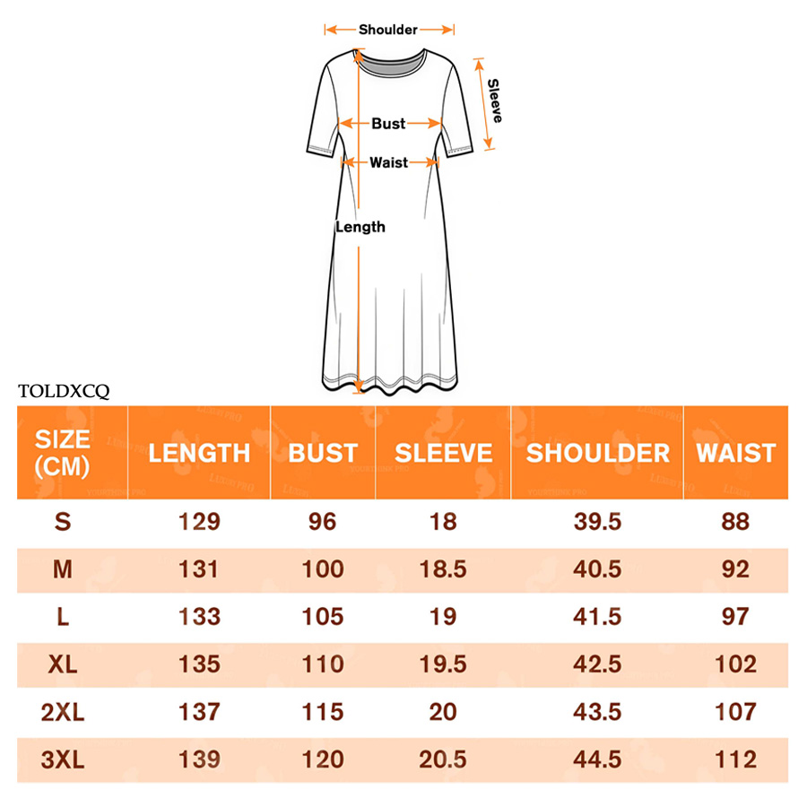 AOP TOL Short sleeve maxi dress