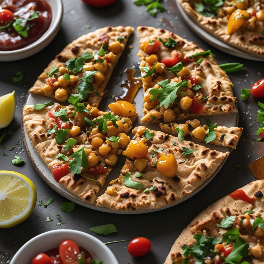 Crispy Chickpea Flatbread with Mediterranean Flavors - Easy Homemade Delight finished