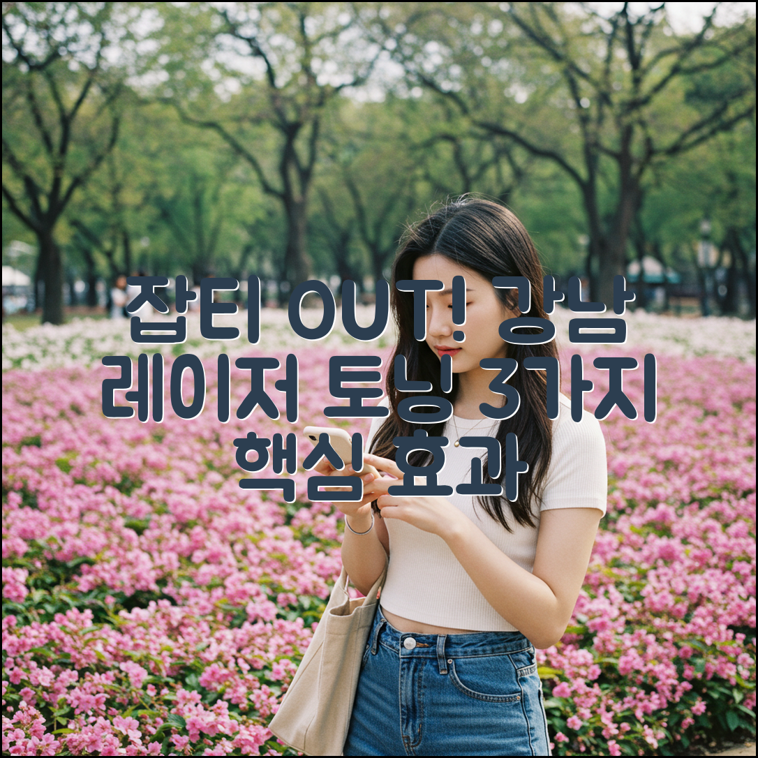 강남 잡티 제거 레이저 토닝 3가지 핵심 효과