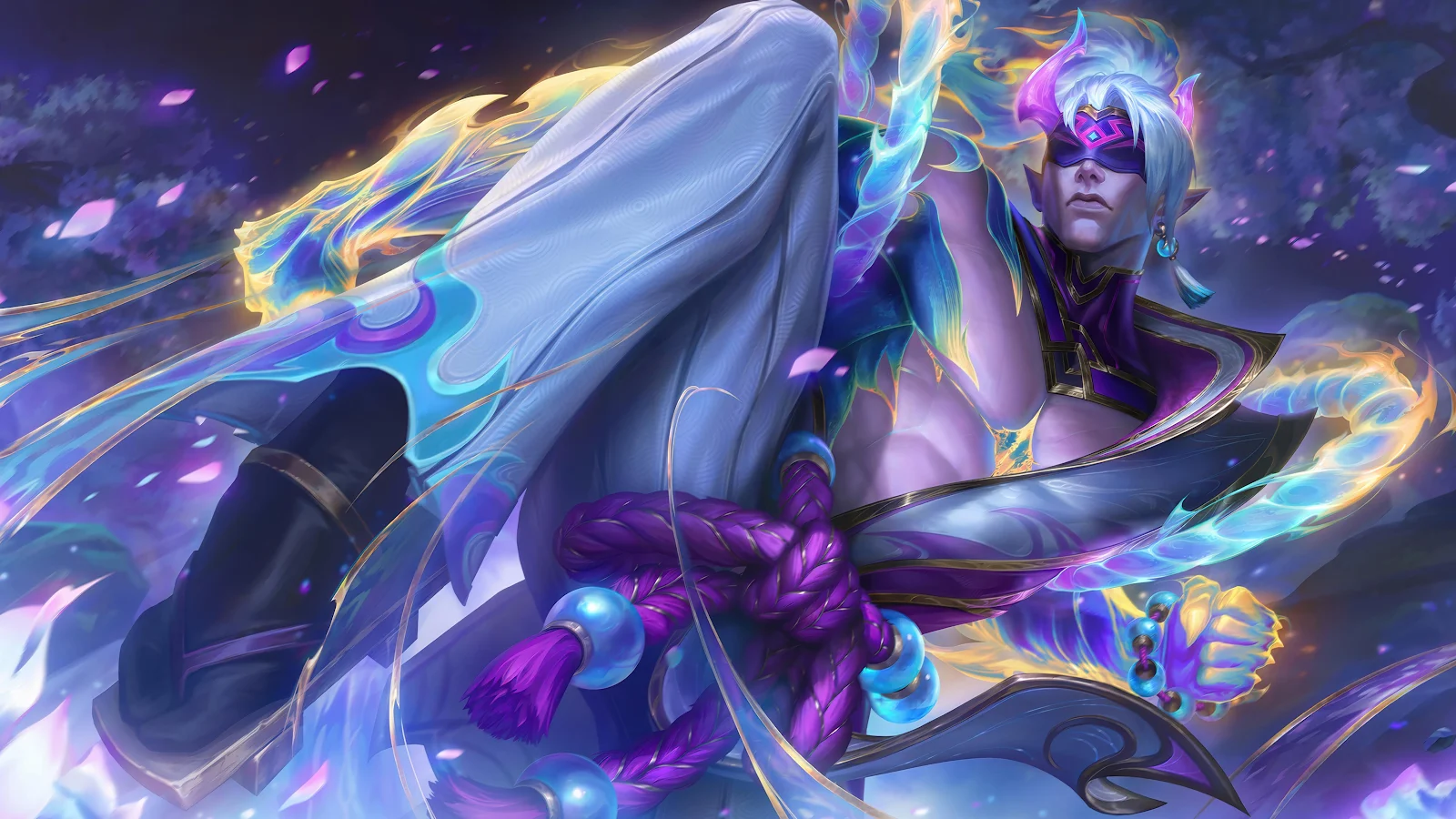 Spirit Blossom Lee Sin - Fantasy Digital Art 4K Wallpaper (4496x2530)