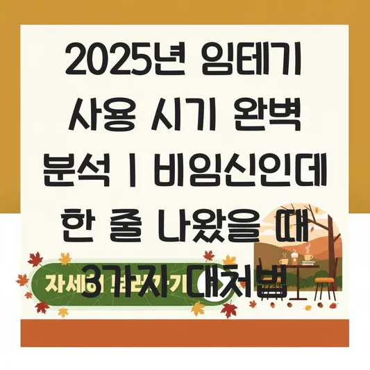 임테기 사용 시기 및 비임신인데 한 줄 나왔을 때 다시 검사해야 하는 이유 대표 이미지