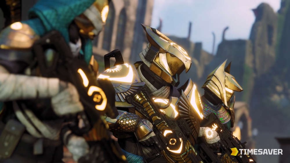 Guardians in gold Trials of Osiris armor in Destiny 2, one of the fastest Strange Coin sources