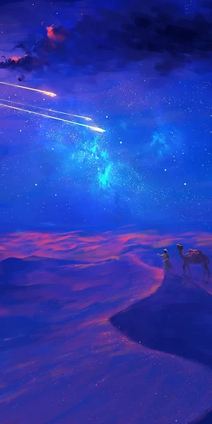 Digital Art, Fantasy Art, Camels, Desert Full HD Wallpaper Background